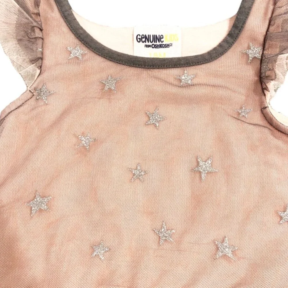 Genuine Kids 18m Sparkly Glitter Star Tulle Dress